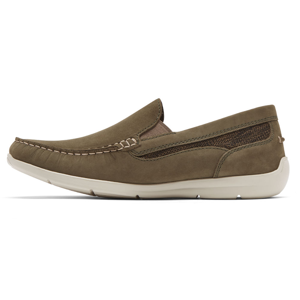 Slip-Ons Rockport Hombre Mexico - Cullen Venetian Verde Oscuro Oliva - ZGFXT2197